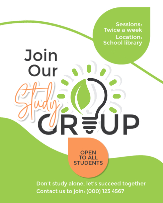 Study Group Instagram Portrait Template | PosterMyWall