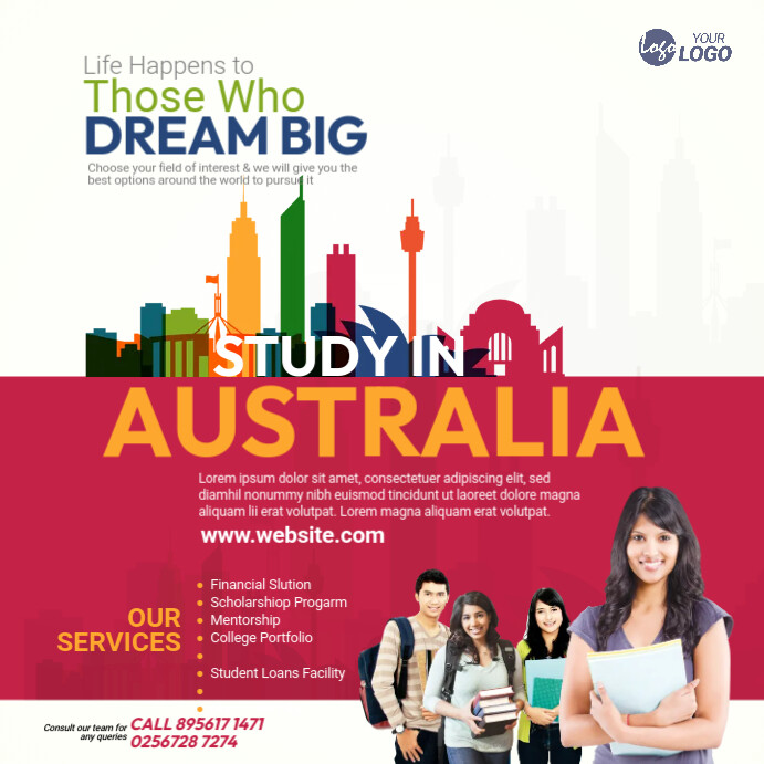 Study in Abroad Ad Template | PosterMyWall