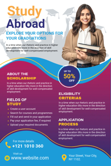 Study in abroad Ad Template | PosterMyWall