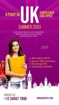 Study in Abroad Ad Template Instagram Reel