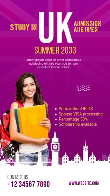 Study in Abroad Ad Template | PosterMyWall