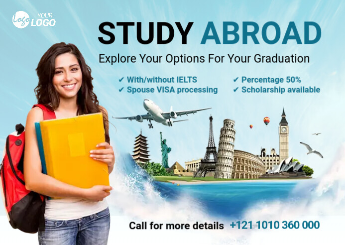 Study in Abroad Banner Template | PosterMyWall