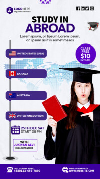 Study in abroad tenplate Instagram Story template