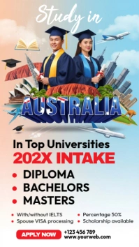 Study In Australia Ad Digital Display (9:16) template