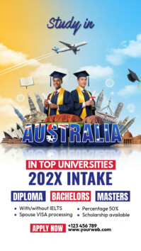 Blanc Study Abroad in Australia Instagram Story Template