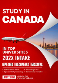 Study In Canada Ad A4 template