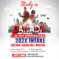 Study In Canada Ad Instagram Post template