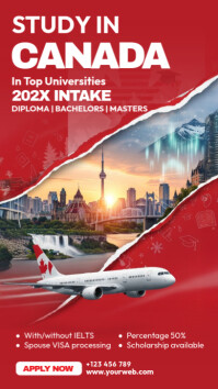 Study In Canada Ad Instagram Story template