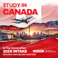 Study In Canada Ad Square (1:1) template