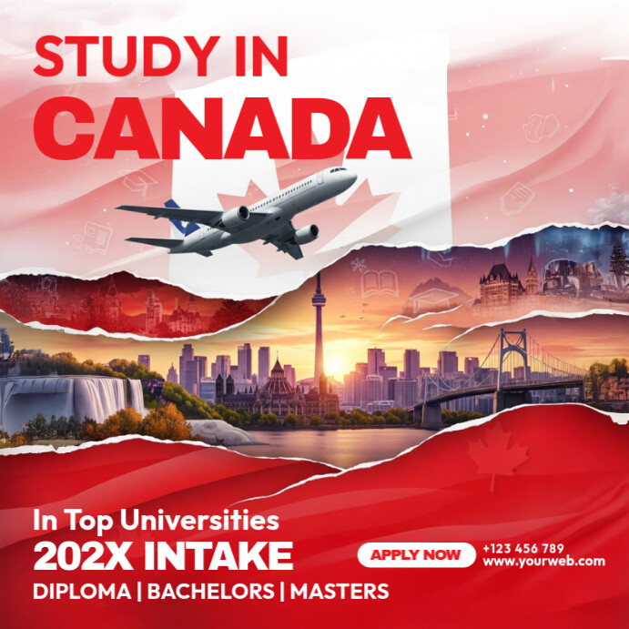 Study In Canada Ad Square (1:1) template