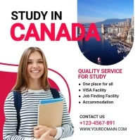 Study In Canada Admission Template Instagram Post