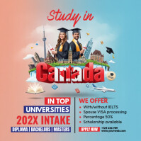 Study in Canada Instagram Post template