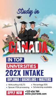 Study in Canada Historia de Instagram template