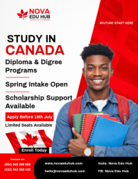 Study in Canada Løbeseddel (US Letter) template
