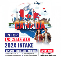 Study in Canada Instagram Post template