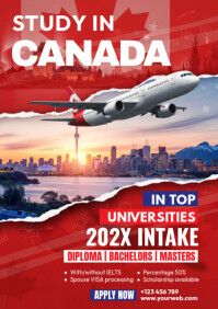 Study In Canada Flyer A4 template
