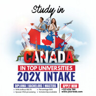 White Study in Canada Instagram-bericht Template
