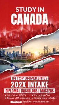 Study In Canada Instagram Story template
