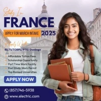 Study in France Instagram Post template