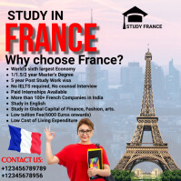 Transcript Study France study in France Template | PosterMyWall
