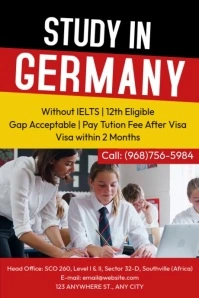 Study in Germany Poster template