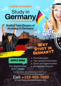 Study in Germany Flyer A4 template
