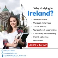 Study in Ireland Instagram Post template