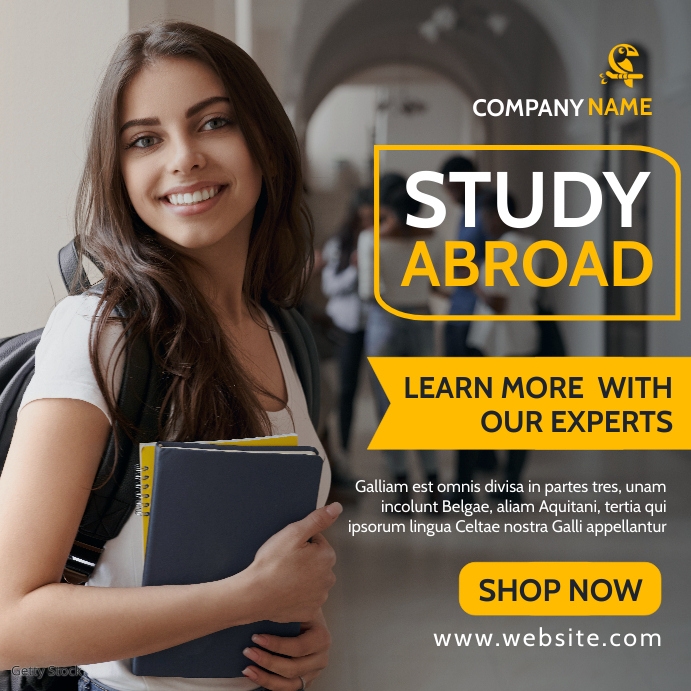 study in ireland instagram post banner advert Template | PosterMyWall