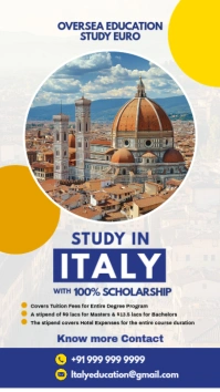 Study in Italy Story Template История на Instagram