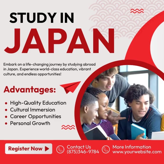Japanese Course Post Study in Japan Template | PosterMyWall