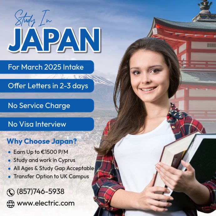 Study in Japan Publicação no Instagram template