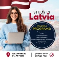 Study in Latvia Message Instagram template