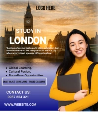 Study in london Flyer (US Letter) template