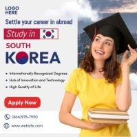 Study in South Korea Message Instagram template