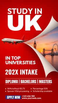 Study In Uk, Instagram Story template