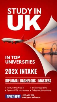 Study In Uk, Instagram Story template