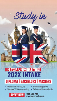 Study in UK Ad Instagram Story template