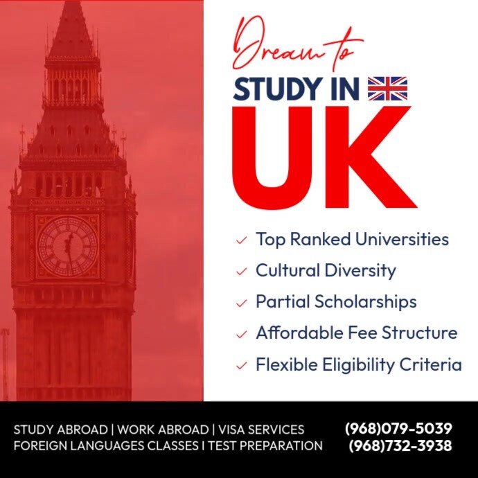 Study in UK Instagram 帖子 template
