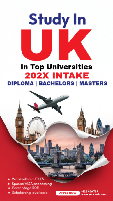 Study in UK Instagram 快拍 template