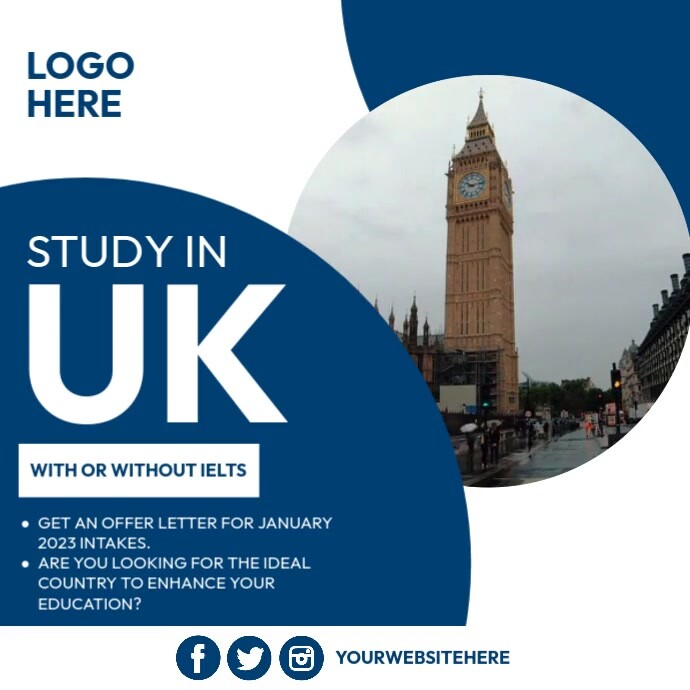 Study in UK Instagram 帖子 template