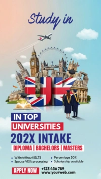 Study in UK Instagram Story template