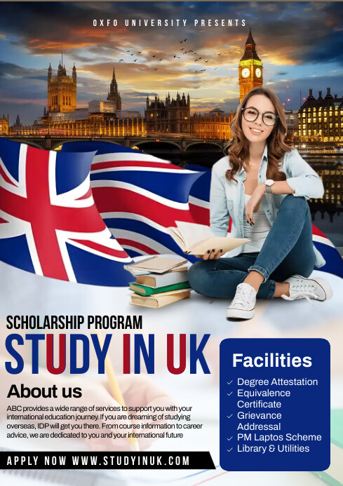 Study in uk Template | PosterMyWall