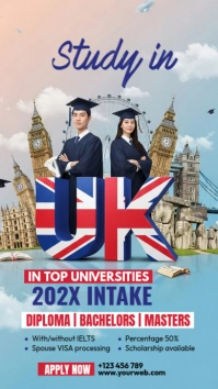Study In Uk Digital Display (9:16) template
