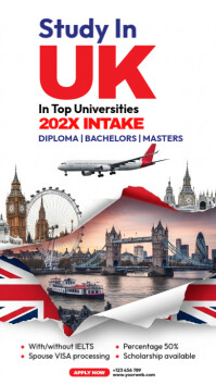 Study In Uk Instagram Story template