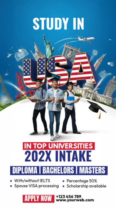 Study in USA Indaba yaku-Instagram template