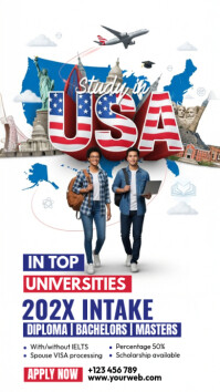 Study in USA Instagram Story template