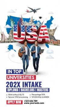 Study in USA Instagram Story template
