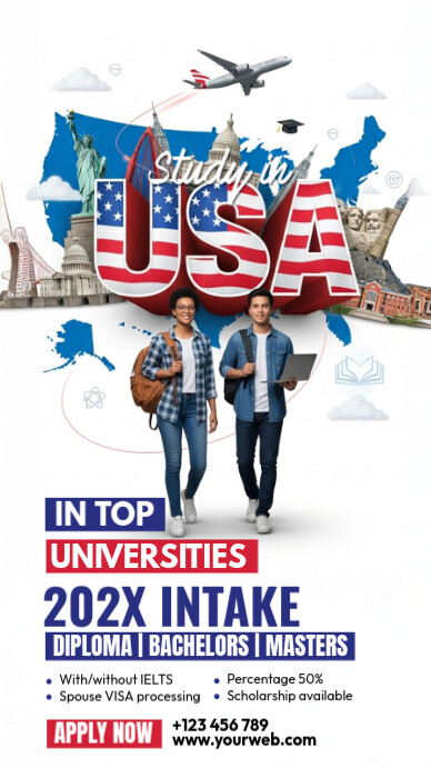 Study in USA Indaba yaku-Instagram template
