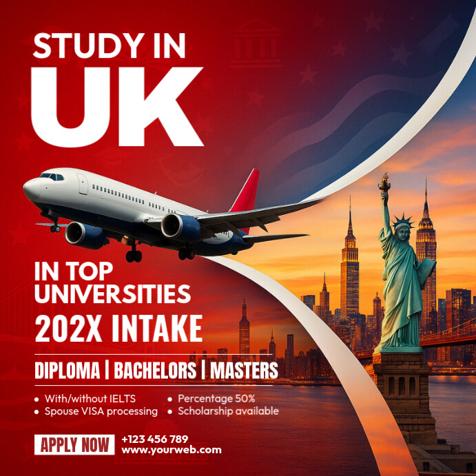 Study in USA Iphosti le-Instagram template