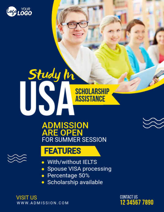 Copy of Study in USA Flyer Template | PosterMyWall